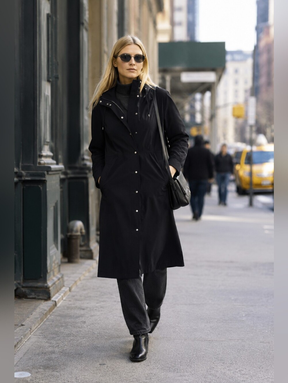 The Eight Senses Snap Front Cardigan Jacket Coatigan Minimalist CBK Women's S